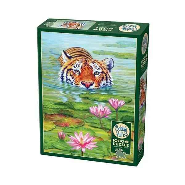 Cover: 625012400312 | Cobble Hill Tiger im Land des Lotus 1000 Teile | Spiel | In Spielebox
