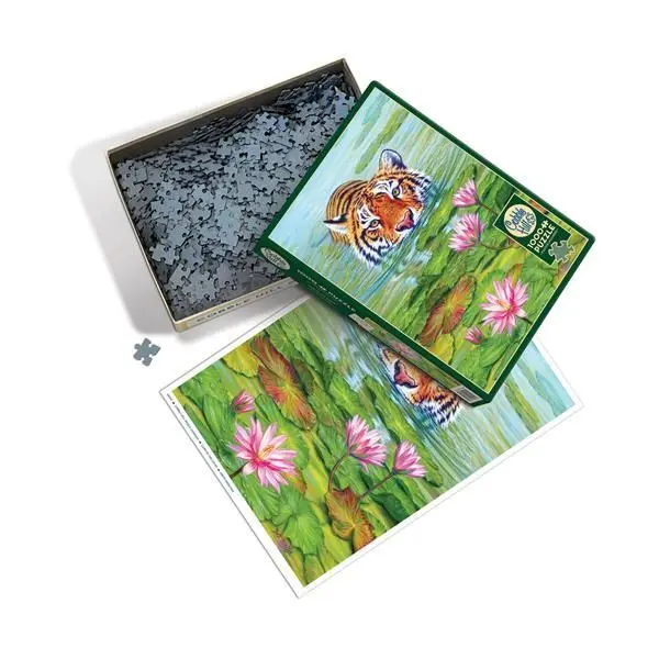 Bild: 625012400312 | Cobble Hill Tiger im Land des Lotus 1000 Teile | Spiel | In Spielebox