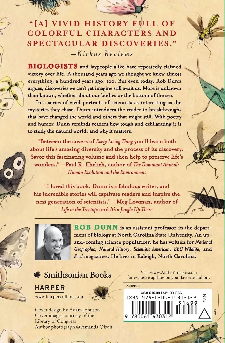Rückseite: 9780061430312 | Every Living Thing | Rob Dunn | Taschenbuch | Kartoniert / Broschiert