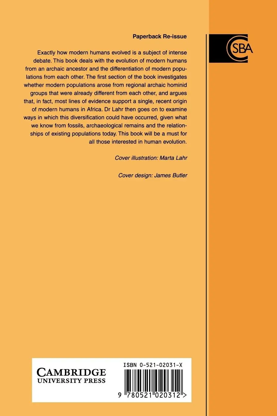 Rückseite: 9780521020312 | The Evolution of Modern Human Diversity | A Study of Cranial Variation