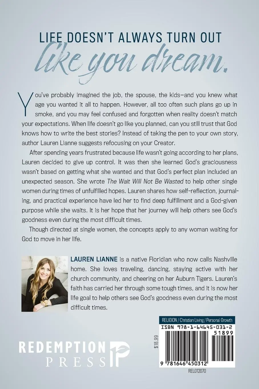 Rückseite: 9781646450312 | The Wait Will Not Be Wasted | Lauren Lianne | Taschenbuch | Englisch