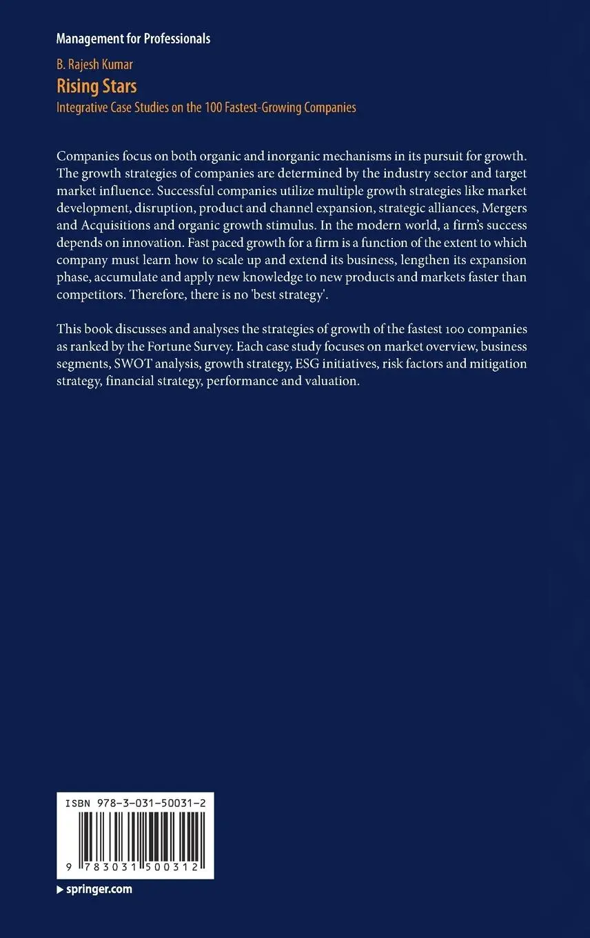 Rückseite: 9783031500312 | Rising Stars | B. Rajesh Kumar | Buch | xvi | Englisch | 2024