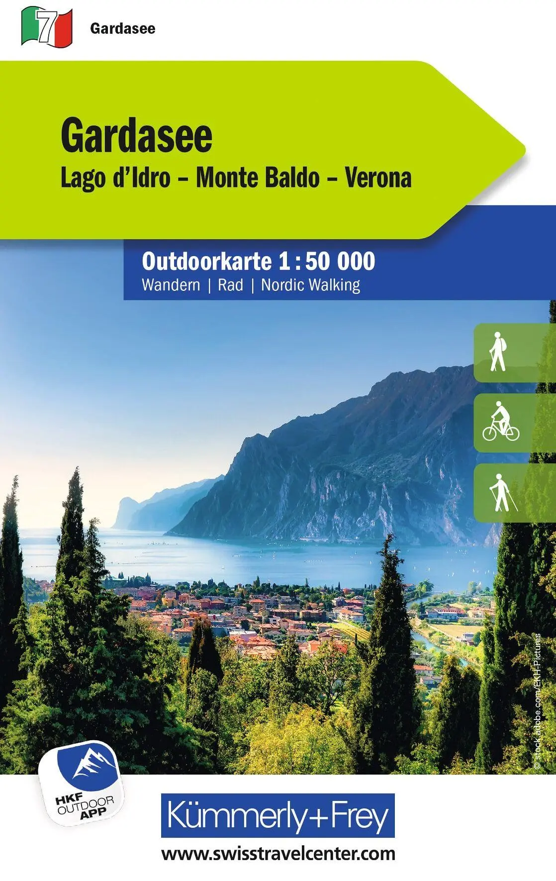 Cover: 9783259300312 | Kümmerly+Frey Outdoorkarte Gardasee 1:50.000 | (Land-)Karte | Deutsch