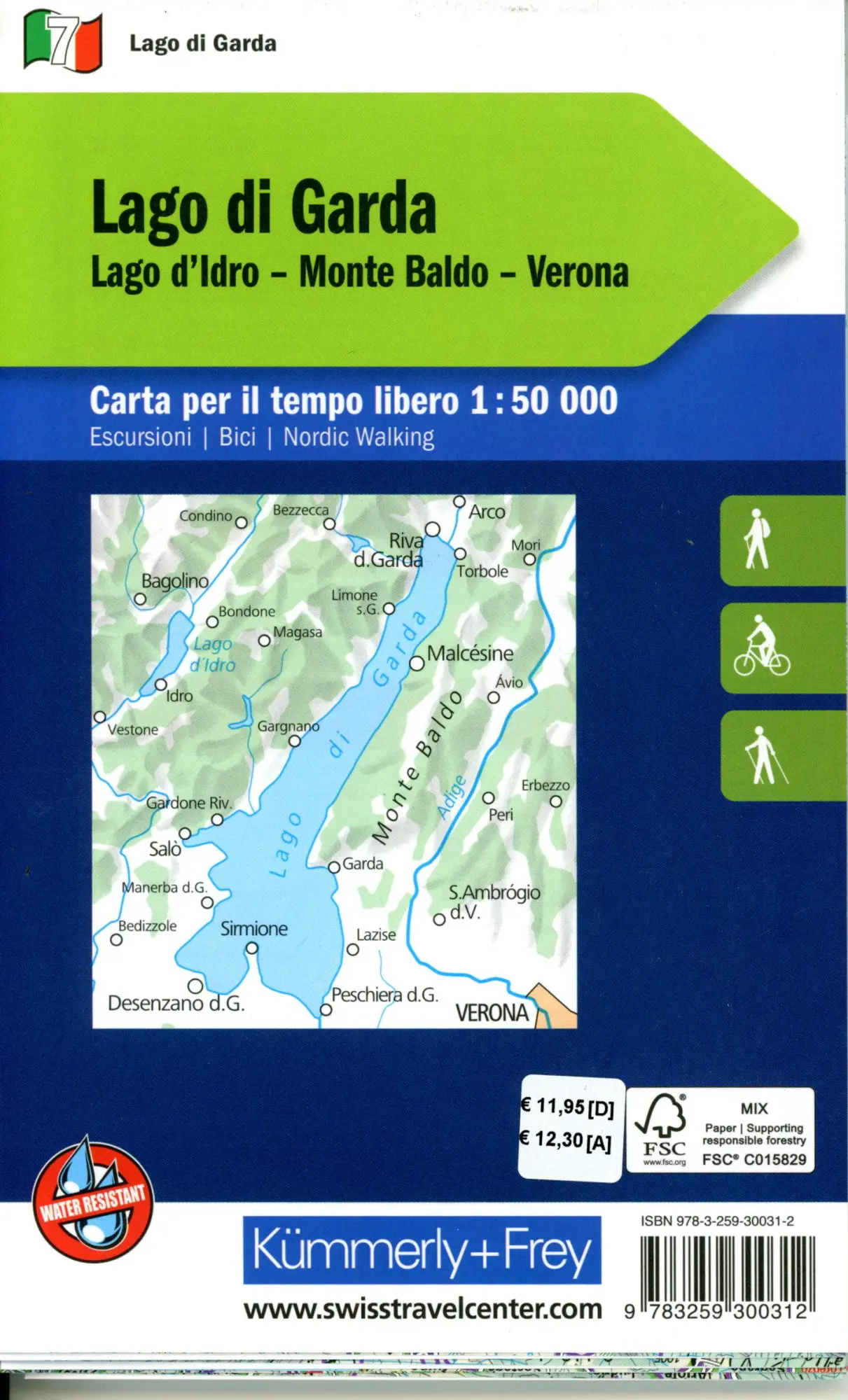 Bild: 9783259300312 | Kümmerly+Frey Outdoorkarte Gardasee 1:50.000 | (Land-)Karte | Deutsch