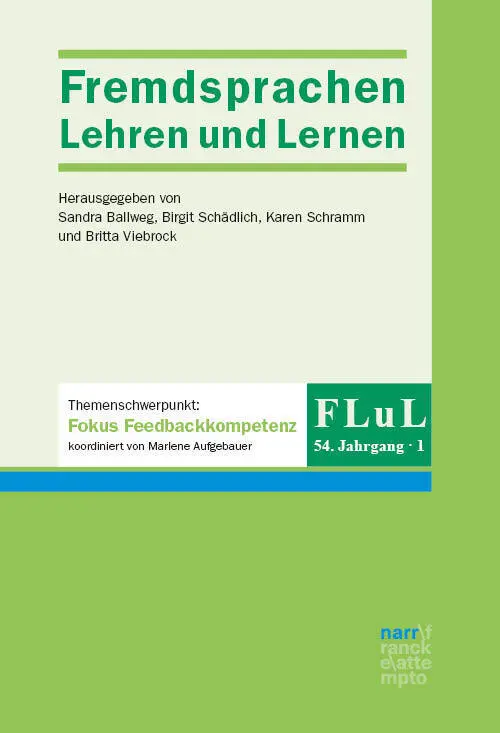 Cover: 9783381140312 | FLuL - Fremdsprachen Lehren und Lernen 54, 1 | Sandra Ballweg (u. a.)
