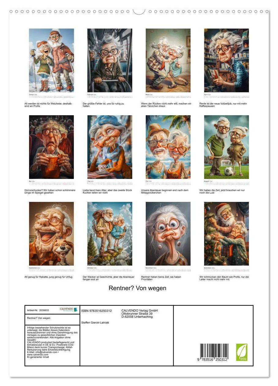 Bild: 9783516250312 | Rentner? Von wegen (hochwertiger Premium Wandkalender 2026 DIN A2...