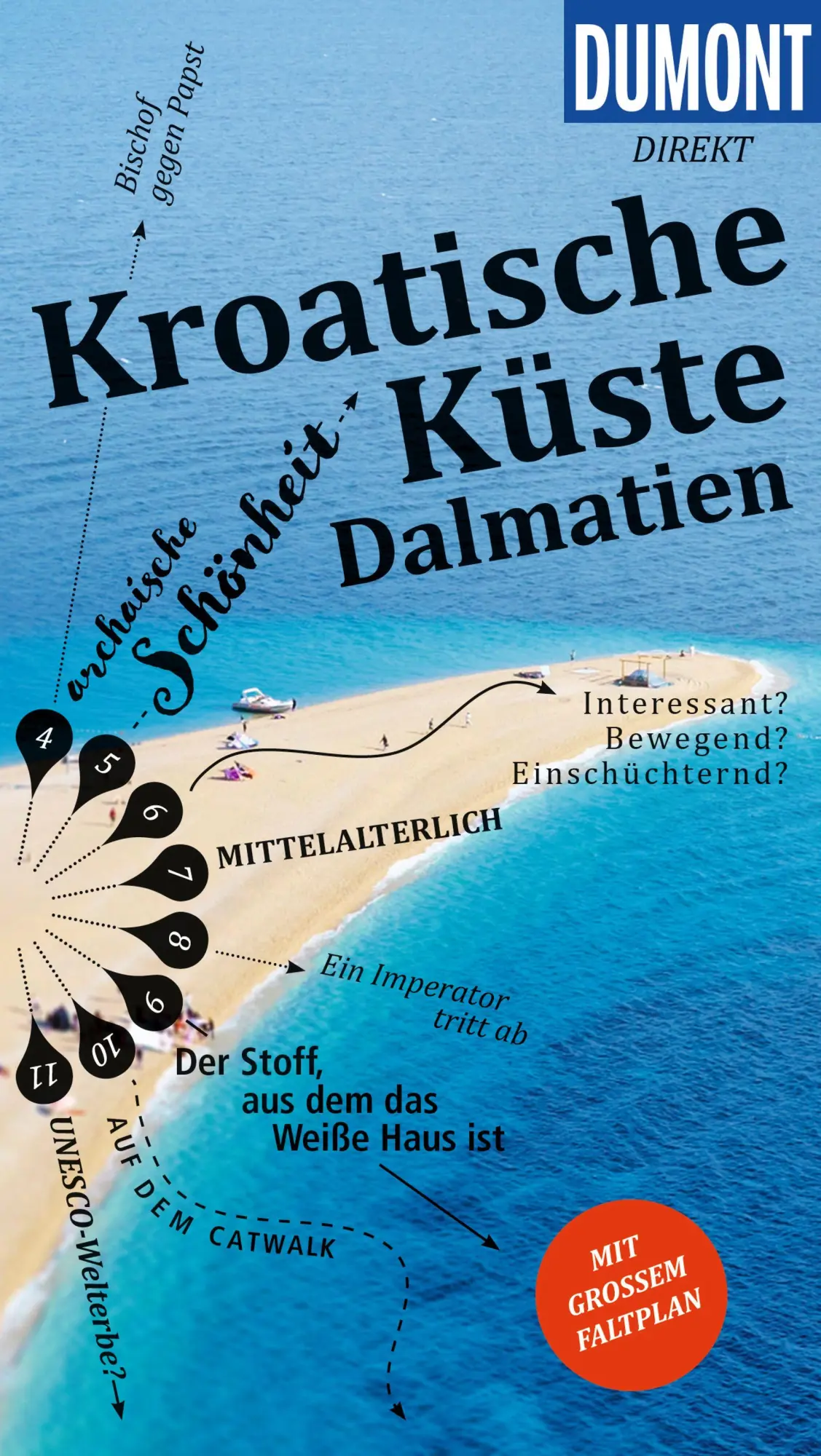 Cover: 9783616000312 | DUMONT direkt Reiseführer Kroatische Küste Dalmatien | Daniela Schetar