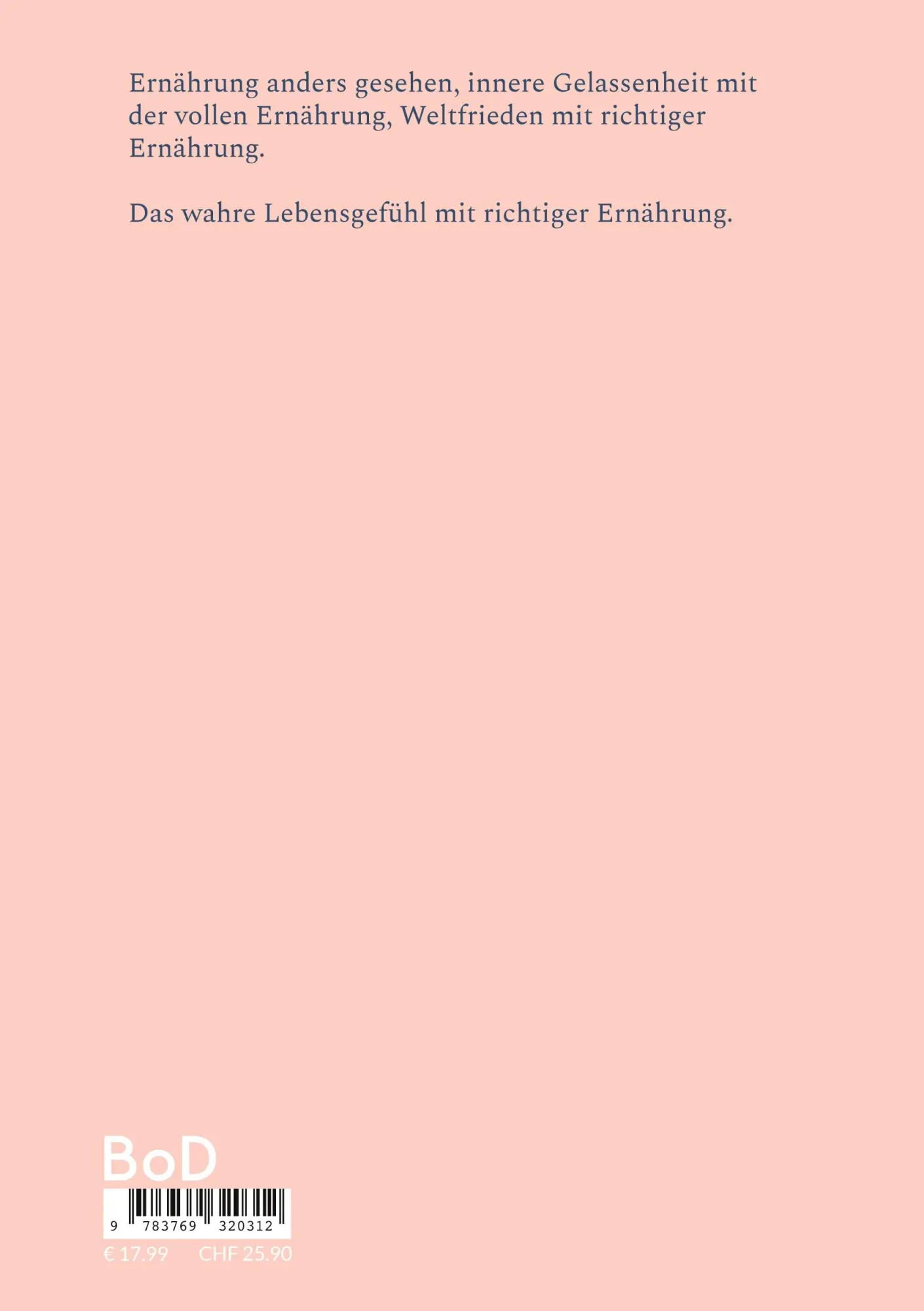 Rückseite: 9783769320312 | LEBEN | Ernährung zum Leben | Riad El-Bakri | Buch | 64 S. | Deutsch