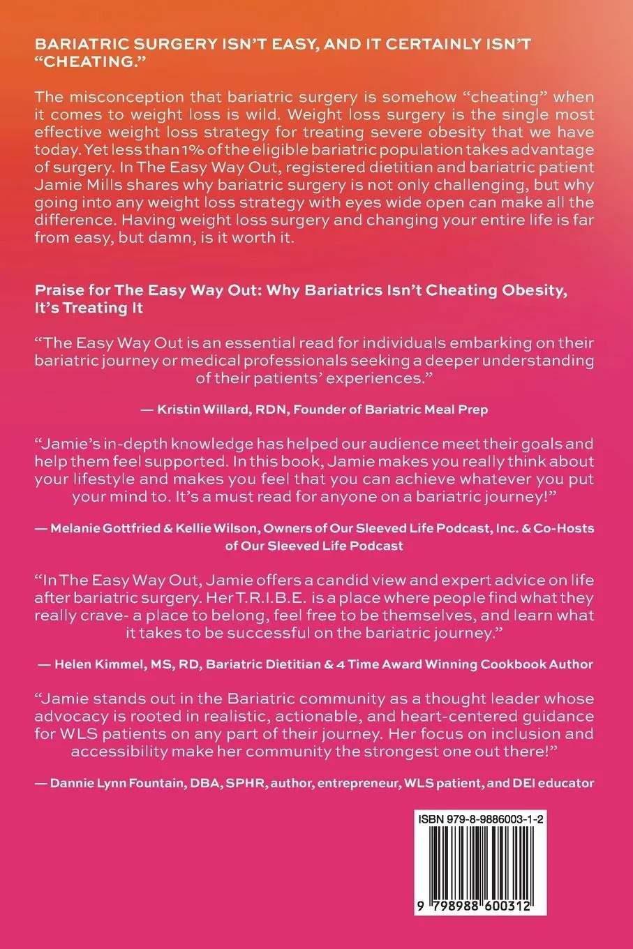 Rückseite: 9798988600312 | The Easy Way Out | Jamie Mills | Taschenbuch | Englisch | 2023
