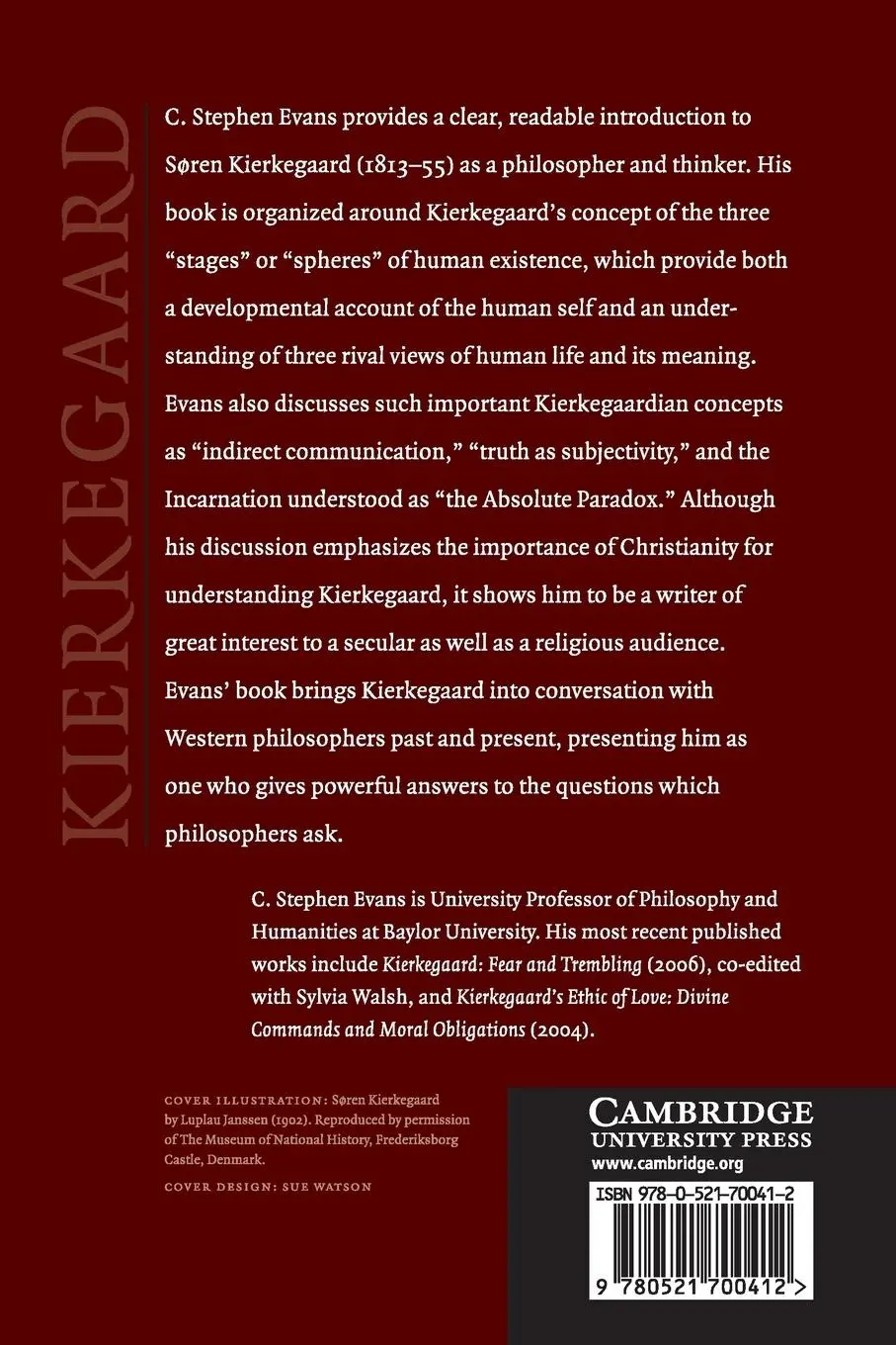 Rückseite: 9780521700412 | Kierkegaard | C. Stephen Evans | Taschenbuch | Englisch | 2015