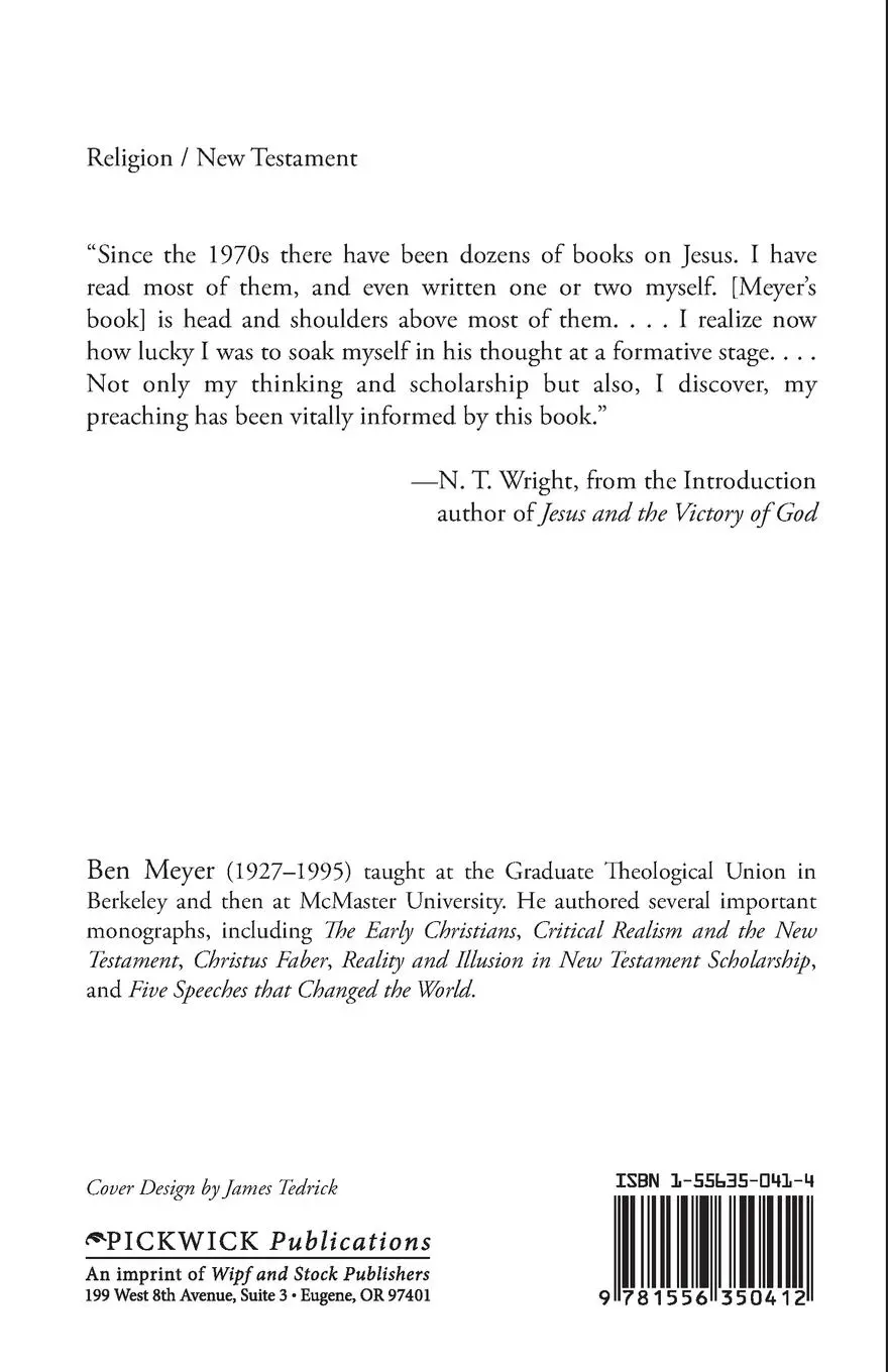 Rückseite: 9781556350412 | The Aims of Jesus | Ben F. Meyer (u. a.) | Taschenbuch | Englisch