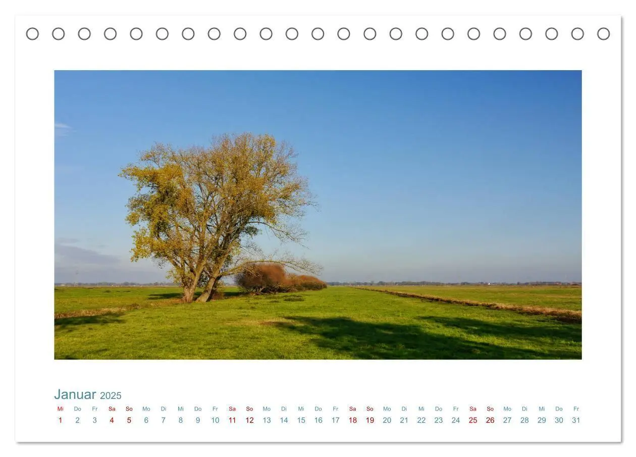 Bild: 9783435130412 | Norddeutsche Horizonte. Küsten, Wiesen, Moore (Tischkalender 2025...