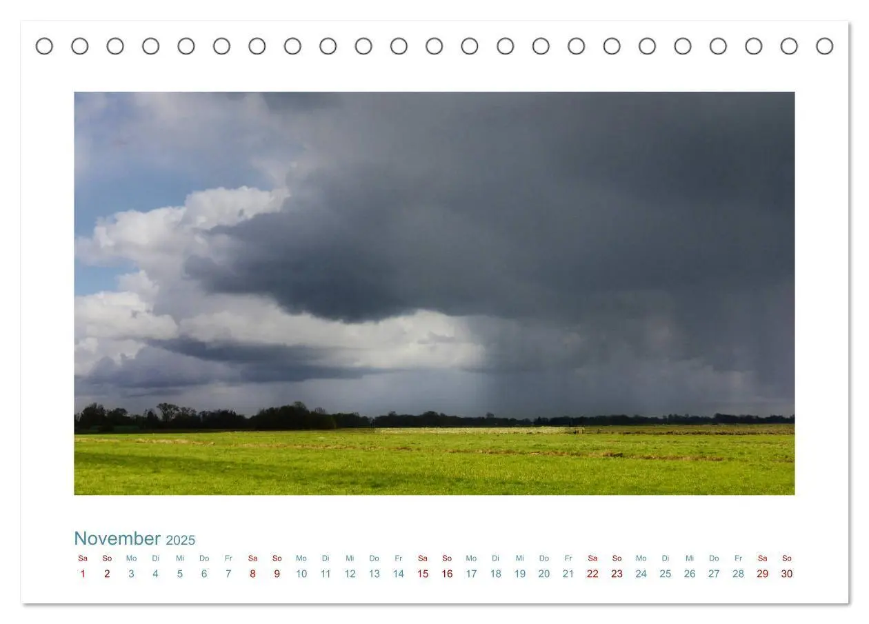 Bild: 9783435130412 | Norddeutsche Horizonte. Küsten, Wiesen, Moore (Tischkalender 2025...