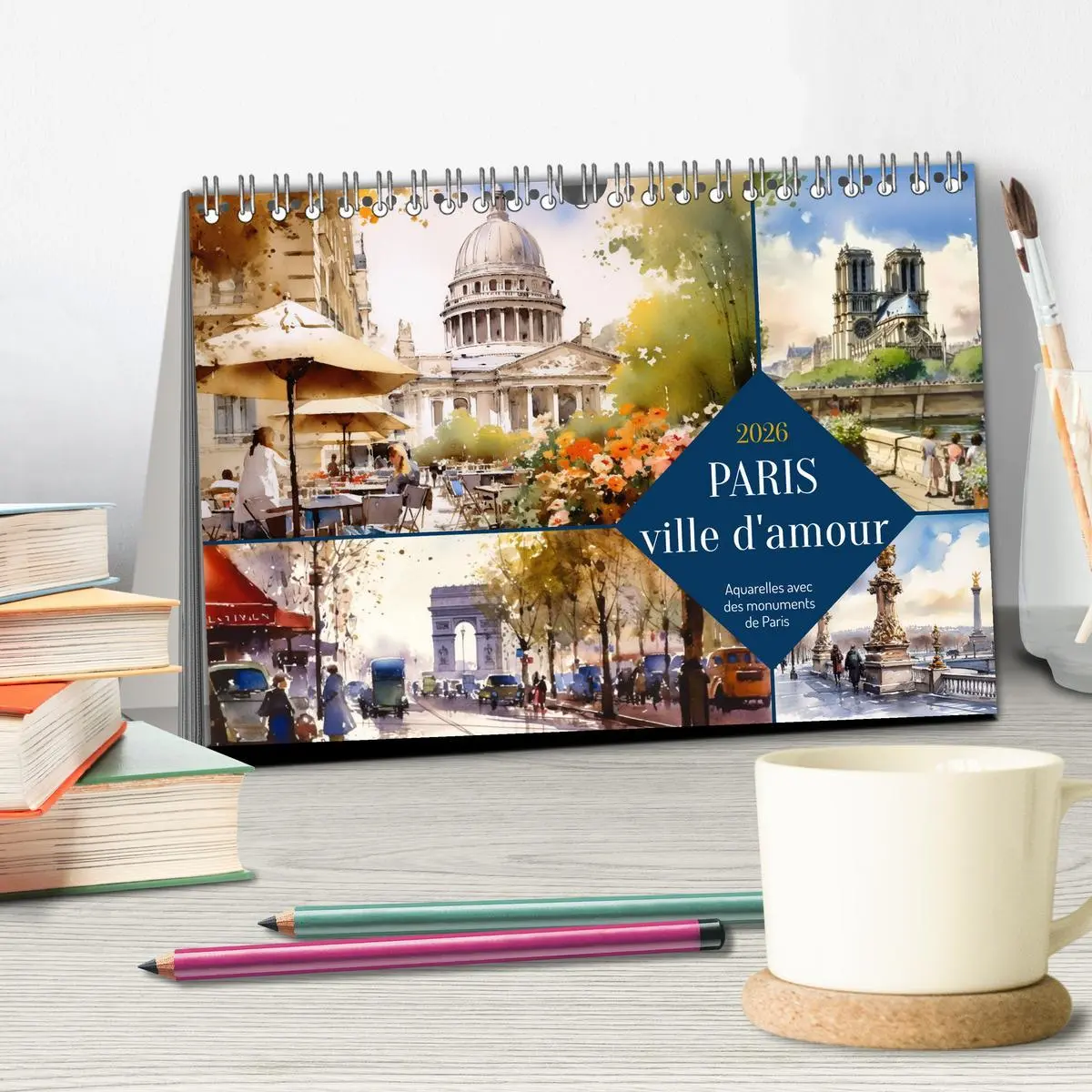 Bild: 9783516550412 | Paris, ville d'amour (Calendrier de bureau 2026 DIN A5 vertical),...