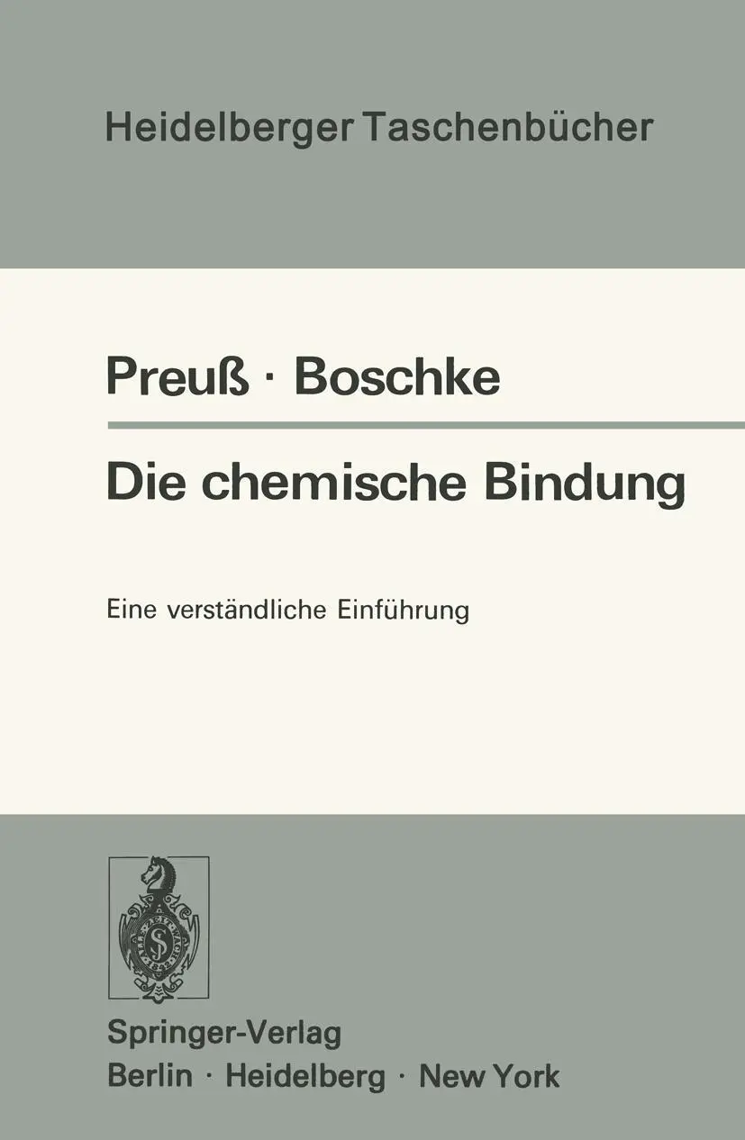 Cover: 9783540070412 | Die chemische Bindung | Eine verständliche Einführung | Taschenbuch