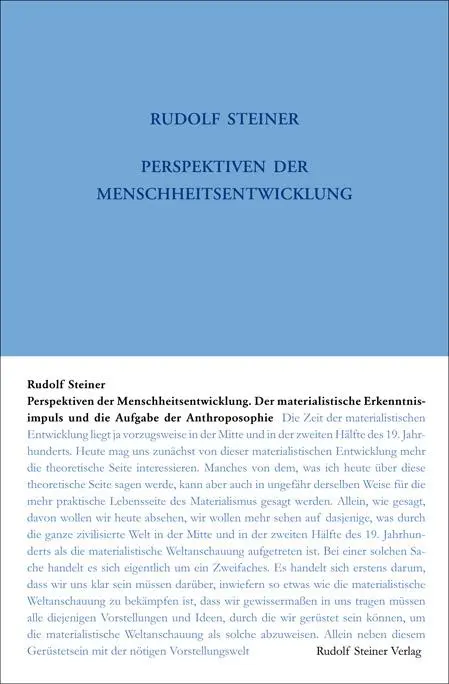 Cover: 9783727420412 | Perspektiven der Menschheitsentwickelung. Der materialistische...