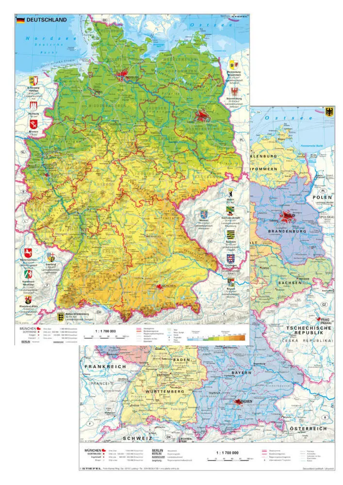 Cover: 9783869610412 | Stiefel Deutschland physisch/politisch, DUO-Schreibunterlage...