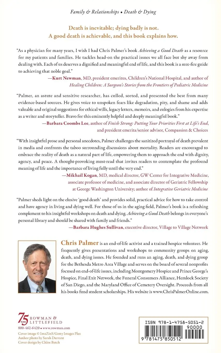 Rückseite: 9781475850512 | Achieving a Good Death | A Practical Guide to the End of Life | Palmer