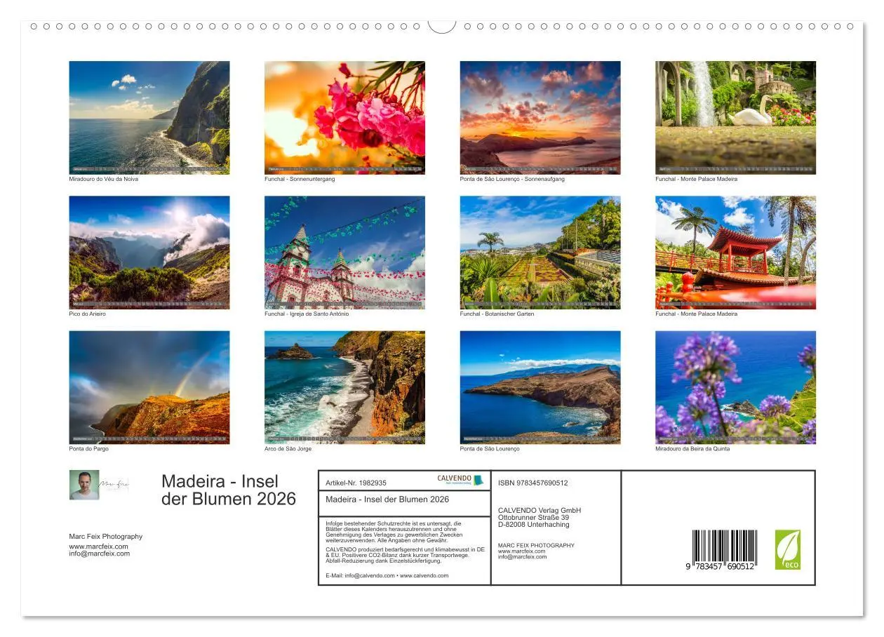 Bild: 9783457690512 | Madeira - Insel der Blumen 2026 (hochwertiger Premium Wandkalender...