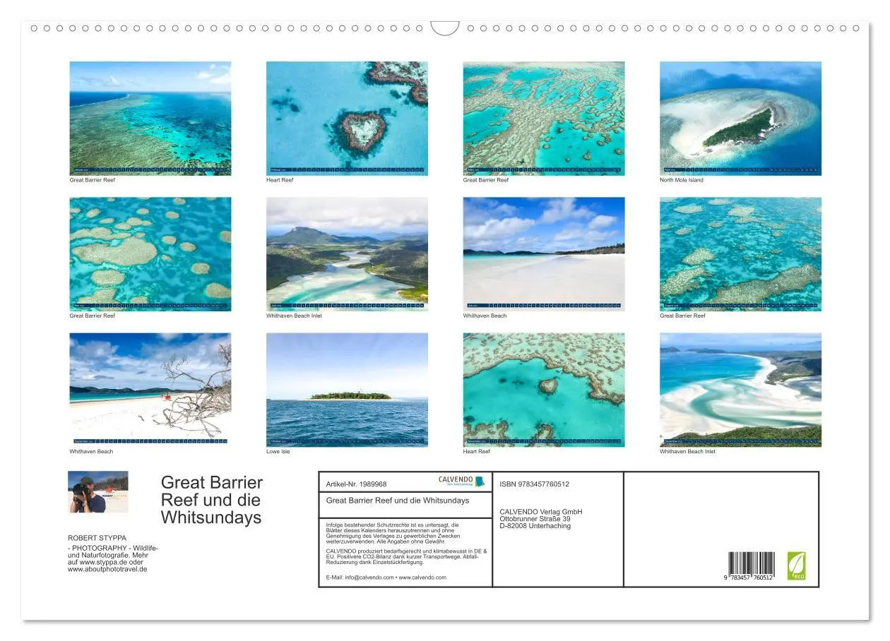 Bild: 9783457760512 | Great Barrier Reef und die Whitsundays (Wandkalender 2026 DIN A2...