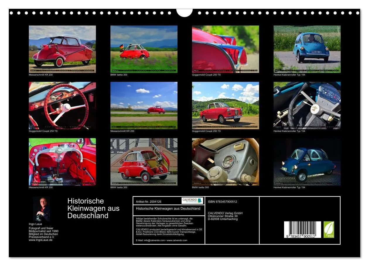 Bild: 9783457900512 | Historische Kleinwagen aus Deutschland (Wandkalender 2026 DIN A3...