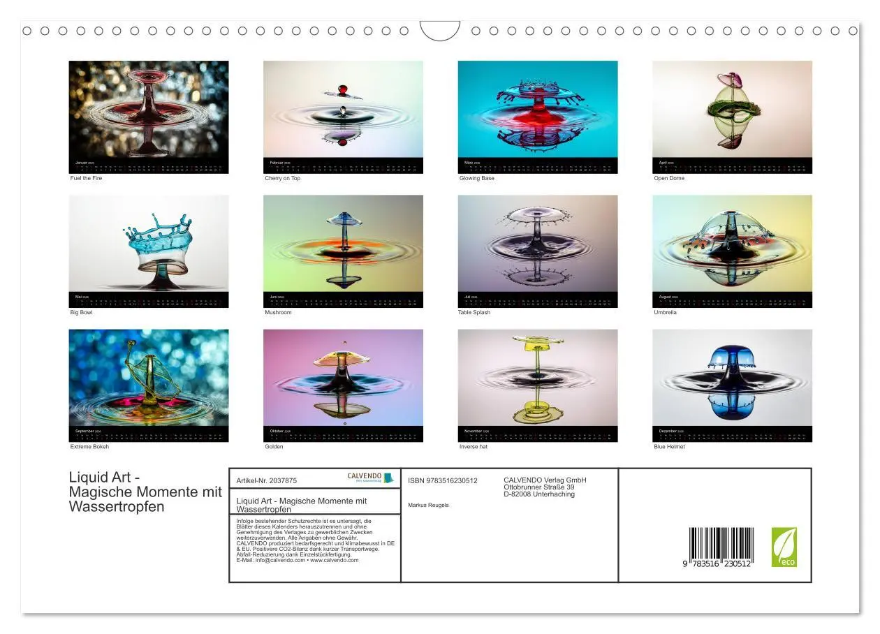 Bild: 9783516230512 | Liquid Art - Magische Momente mit Wassertropfen (Wandkalender 2026...