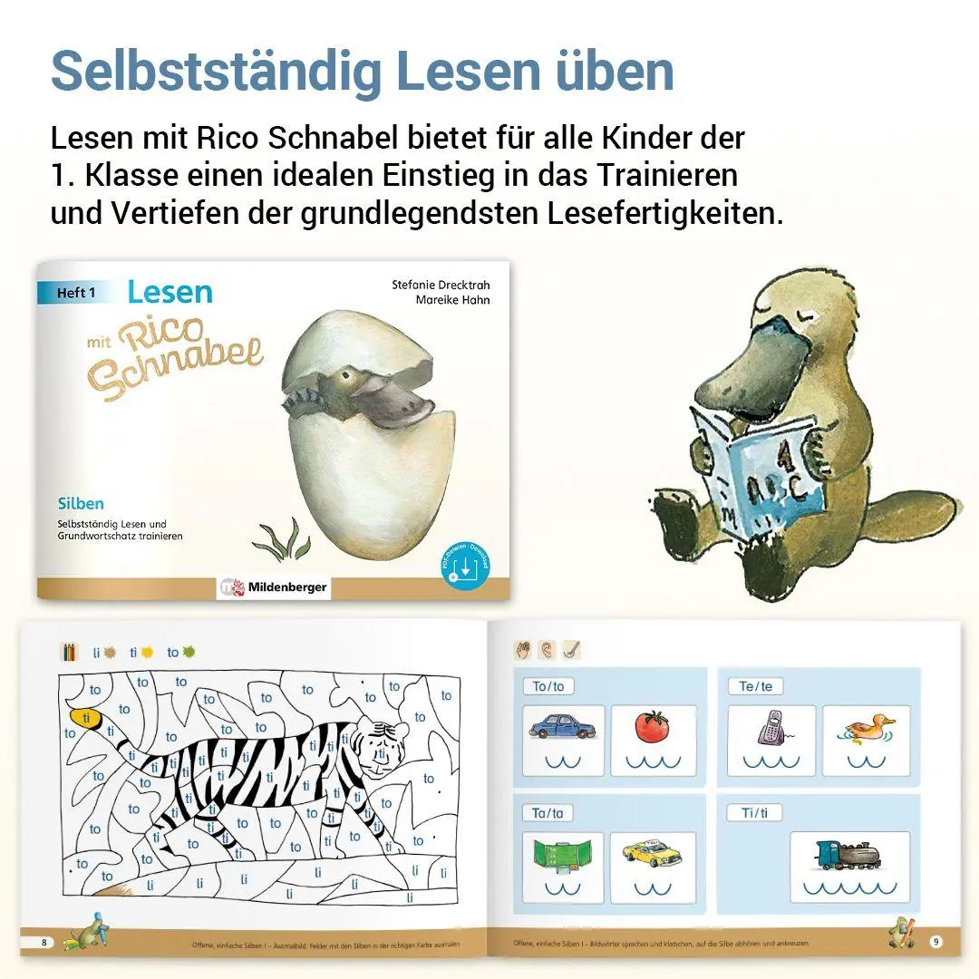 Bild: 9783619120512 | Lesen mit Rico Schnabel, Heft 1: Silben | Stefanie Drecktrah (u. a.)