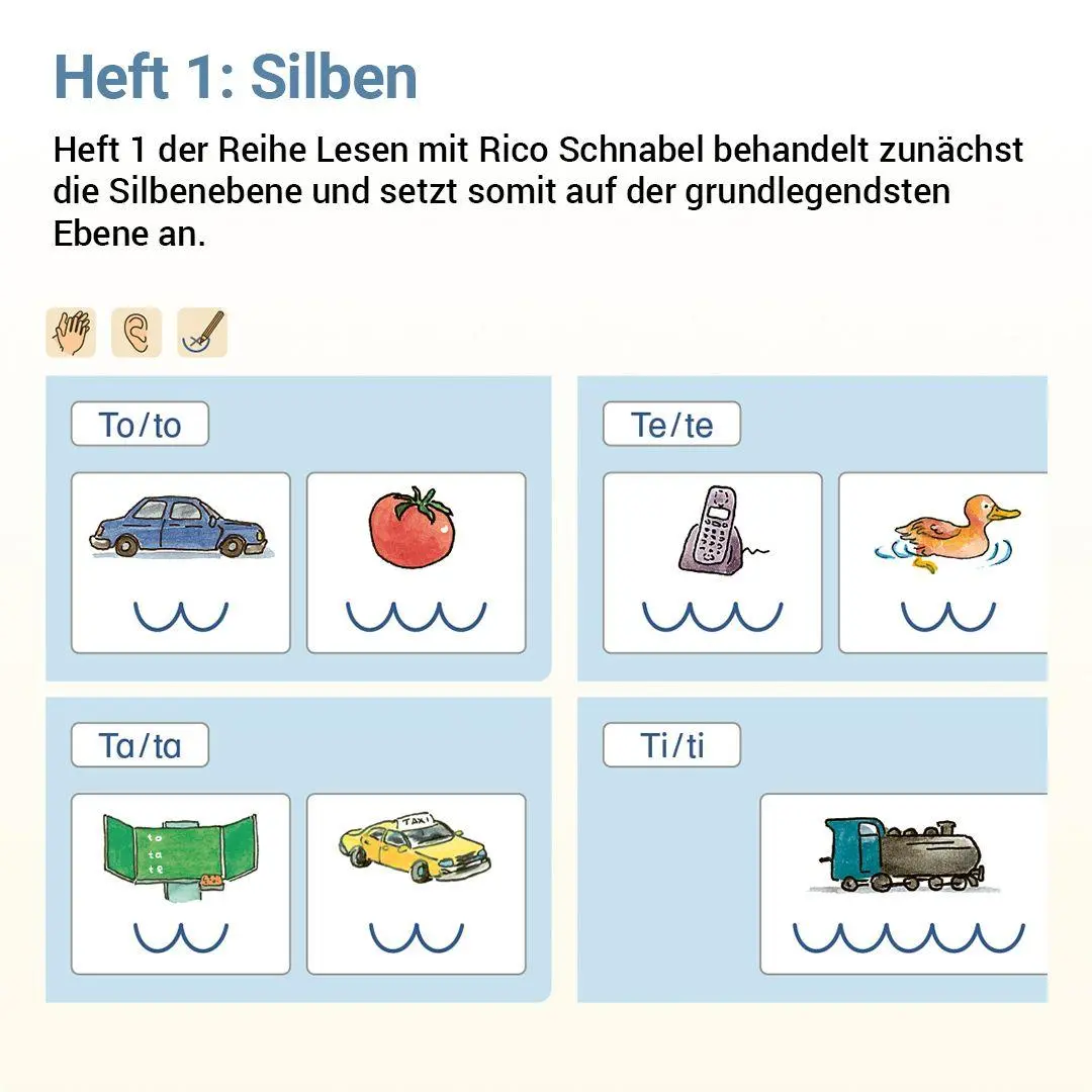 Bild: 9783619120512 | Lesen mit Rico Schnabel, Heft 1: Silben | Stefanie Drecktrah (u. a.)
