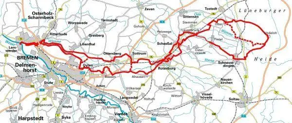 Bild: 9783969900512 | Kompakt-Spiralo BVA Wümme-Radweg, 1:50.000, mit GPS-Track Download
