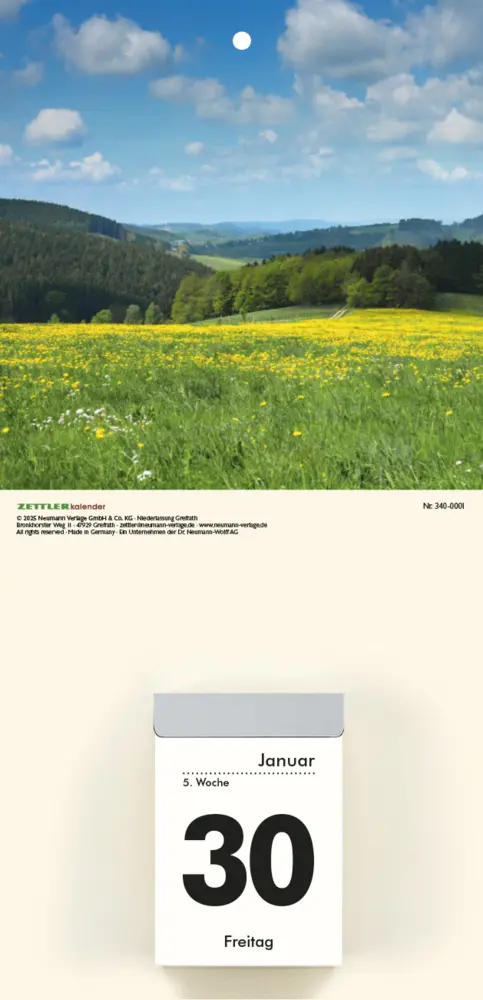 Bild: 4069095000612 | Bildrückwände für Typ 301 und 302 Landschaft sortiert 2027 | Kalender