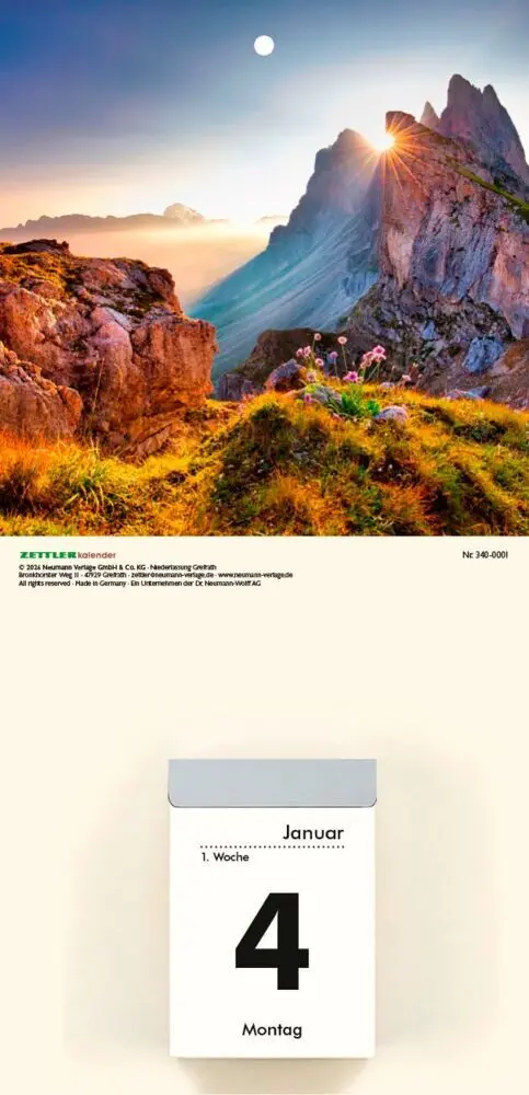 Bild: 4069095000612 | Bildrückwände für Typ 301 und 302 Landschaft sortiert 2027 | Kalender