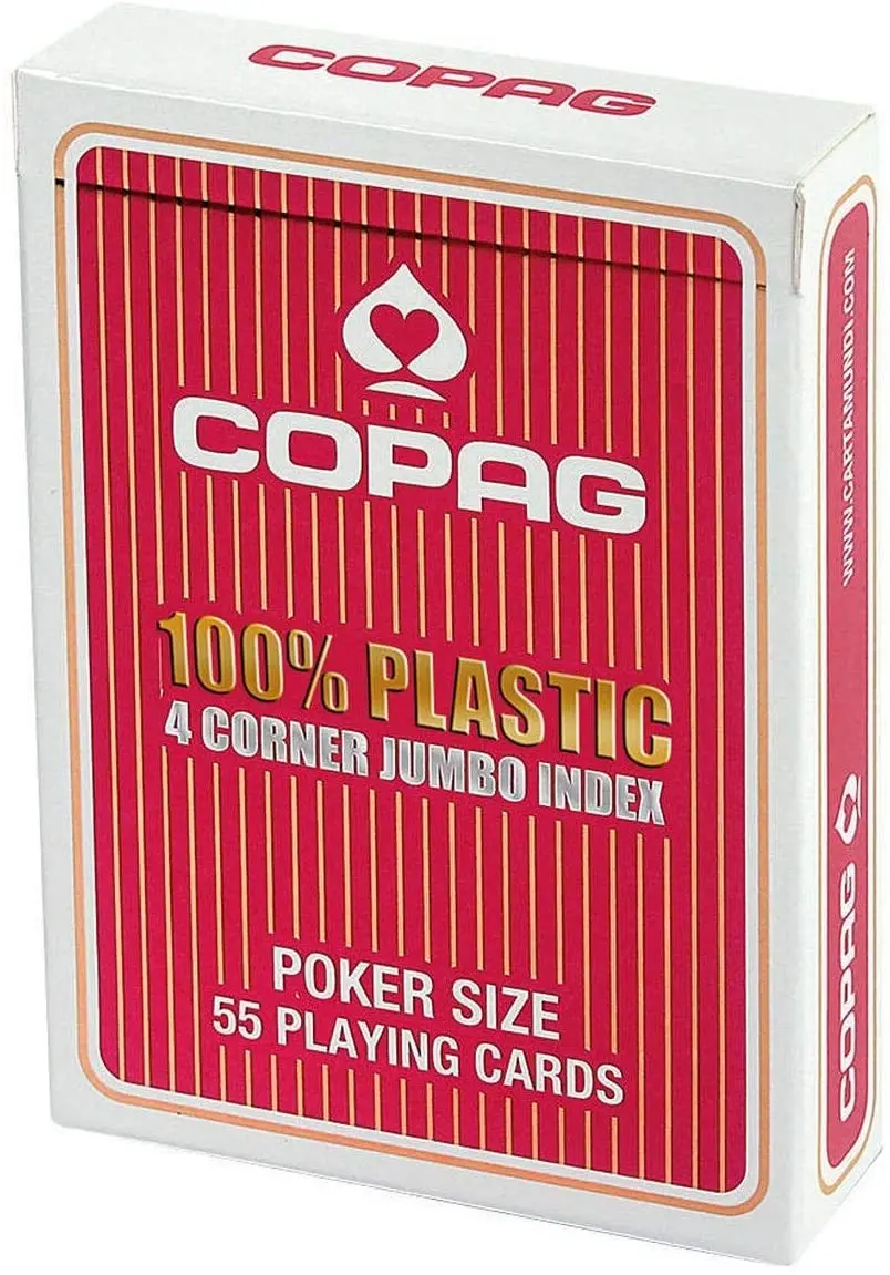 Cover: 5411068640612 | COPAG 100% Plastik Poker Jumbo Index rot | Spiel | Deutsch | 2016