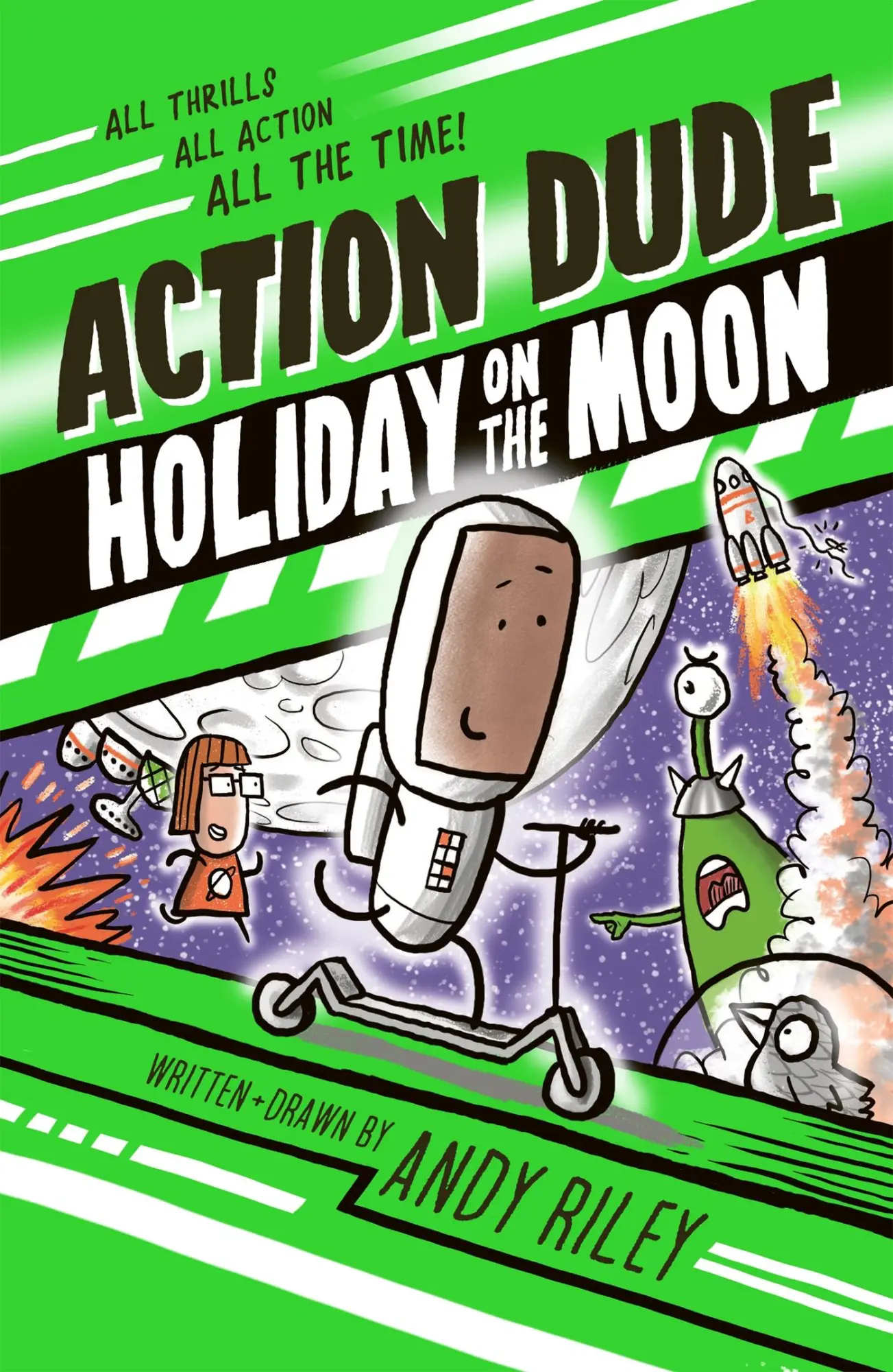 Cover: 9781801300612 | Action Dude Holiday on the Moon | Andy Riley | Taschenbuch | Englisch