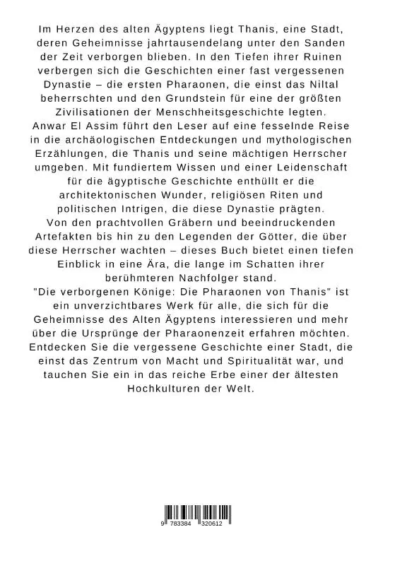 Rückseite: 9783384320612 | Die verborgenen Könige: Die Pharaonen von Thanis | Anwar el Assim
