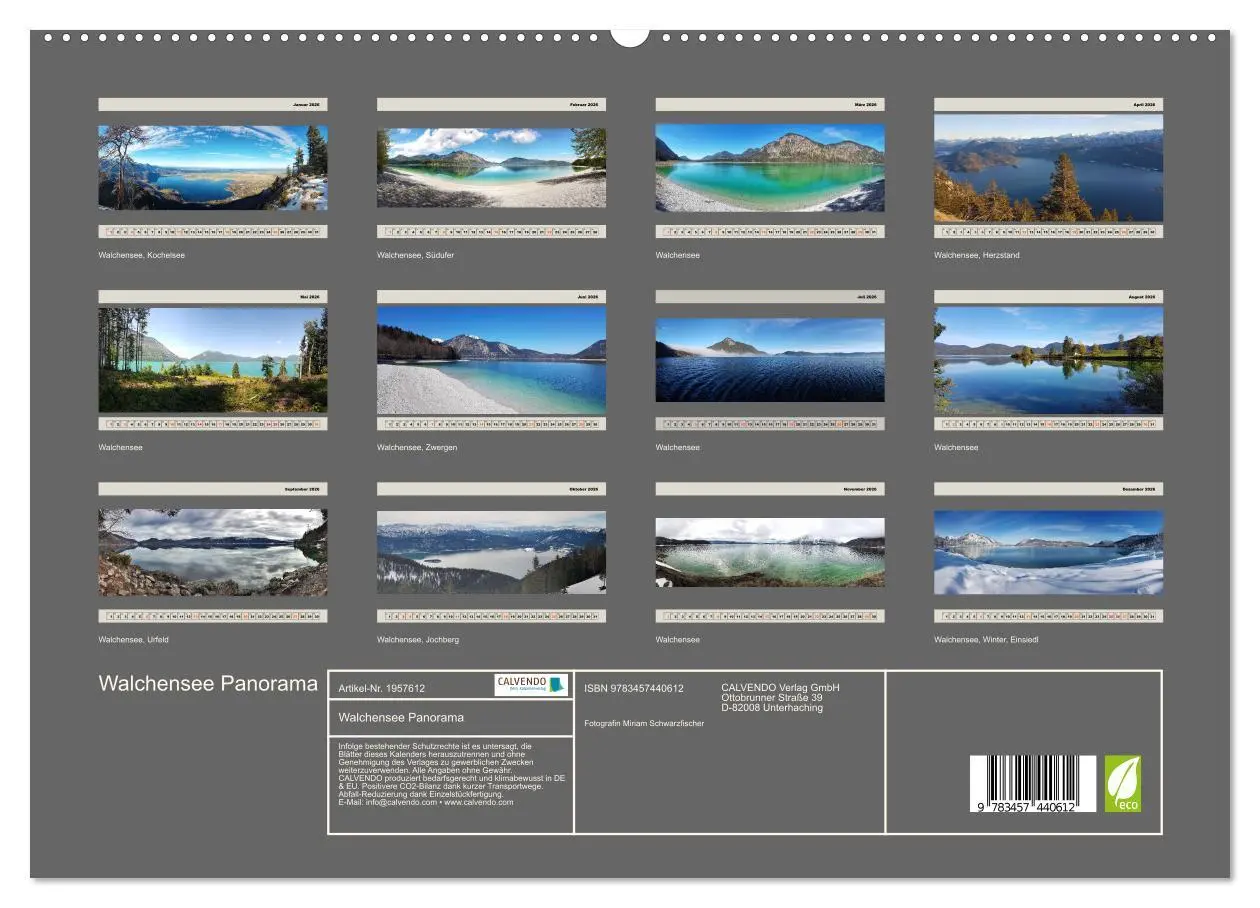 Bild: 9783457440612 | Walchensee Panorama (hochwertiger Premium Wandkalender 2026 DIN A2...