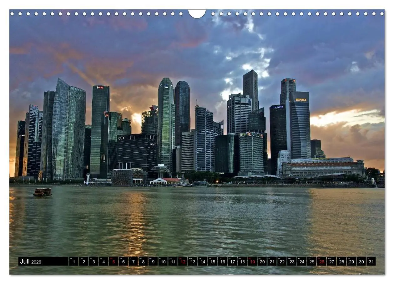 Bild: 9783457990612 | Singapur - Einzigartige Skylines (Wandkalender 2026 DIN A3 quer),...