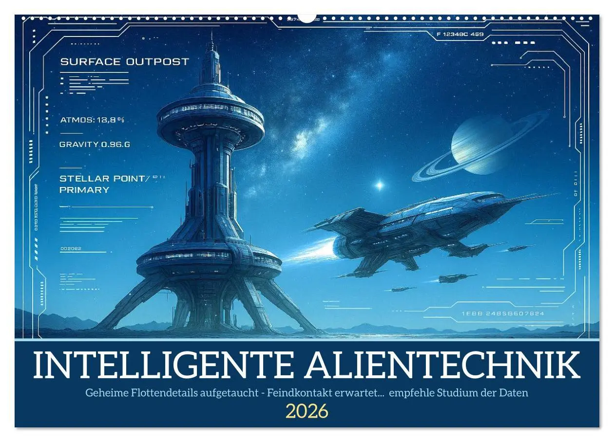 Cover: 9783516600612 | Intelligente Alientechnik (Wandkalender 2026 DIN A2 quer), CALVENDO...
