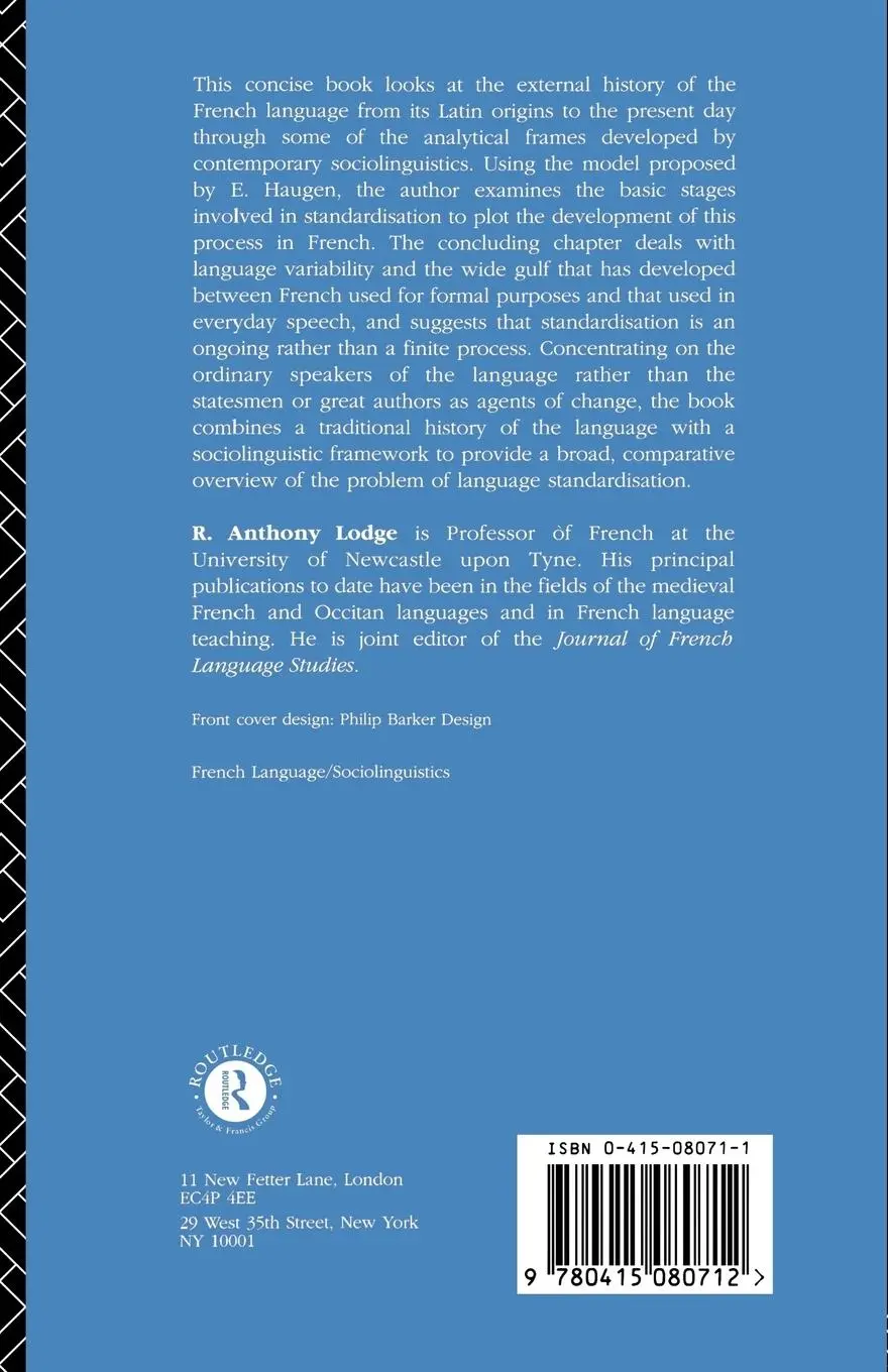 Rückseite: 9780415080712 | French | From Dialect to Standard | R. Anthony Lodge | Taschenbuch