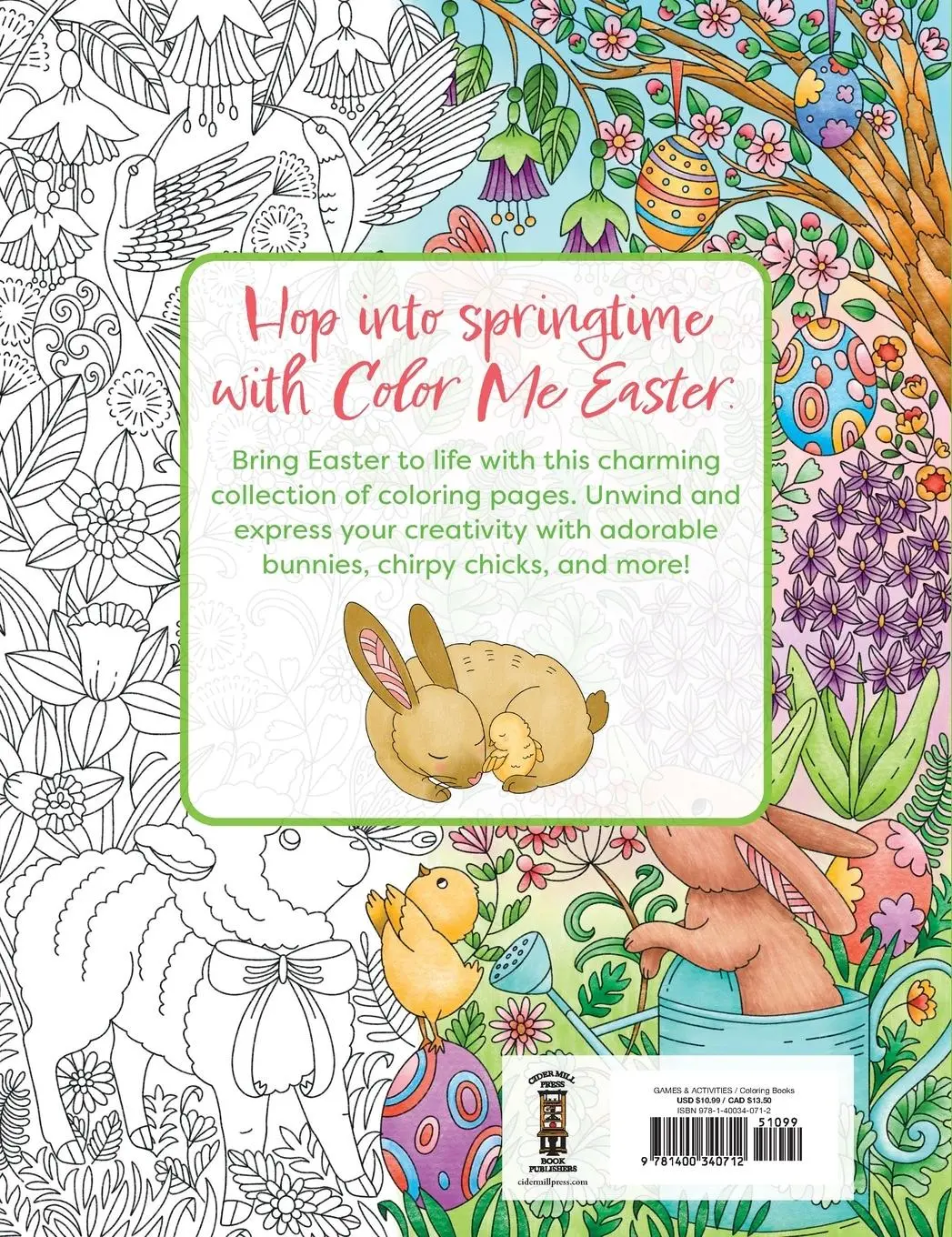 Rückseite: 9781400340712 | Color Me Easter Softcover | Cider Mill Press | Taschenbuch | Englisch