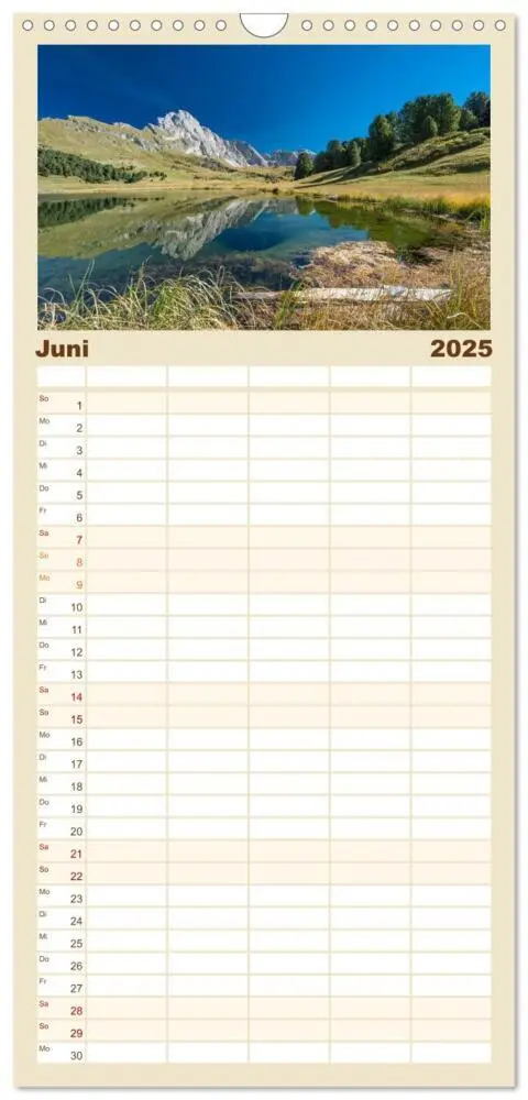 Bild: 9783457120712 | Familienplaner 2025 - Dolomiten mit 5 Spalten (Wandkalender, 21 x...