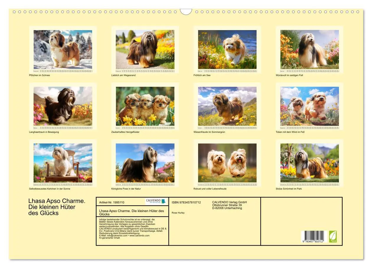 Bild: 9783457810712 | Lhasa Apso Charme. Die kleinen Hüter des Glücks (Wandkalender 2026...