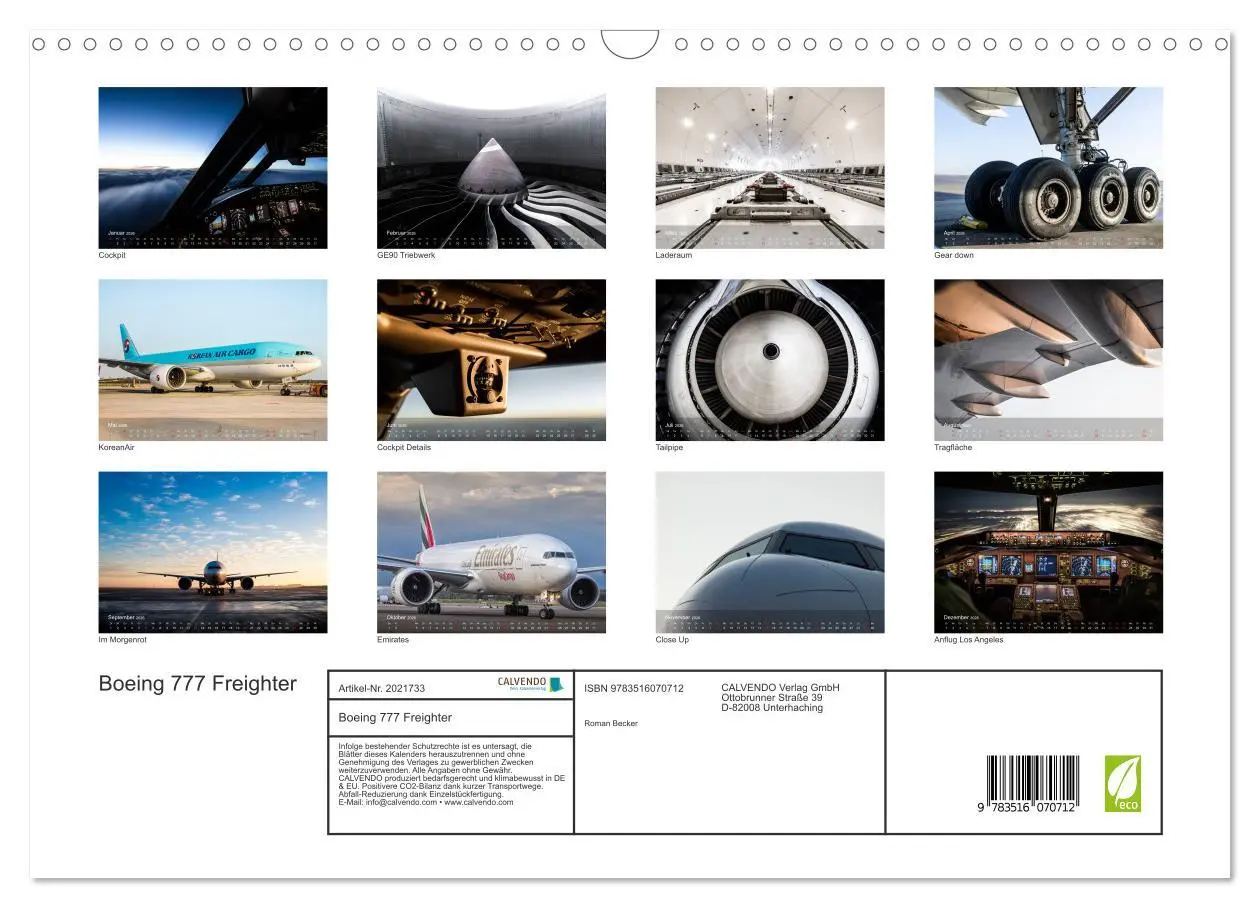 Bild: 9783516070712 | Boeing 777 Freighter (Wandkalender 2026 DIN A3 quer), CALVENDO...
