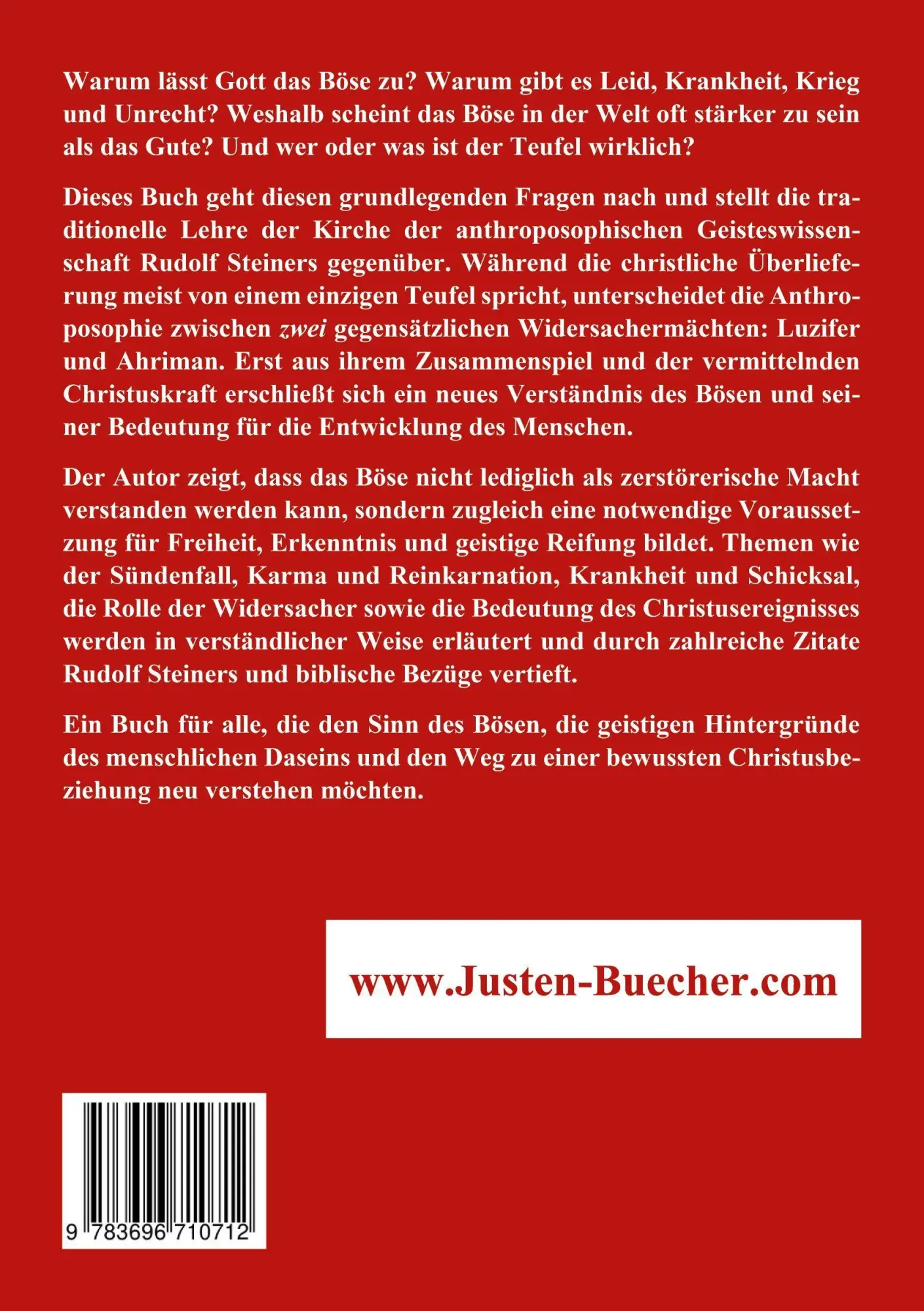 Rückseite: 9783696710712 | Warum lässt Gott das Böse zu? | Josef F. Justen | Taschenbuch | 88 S.