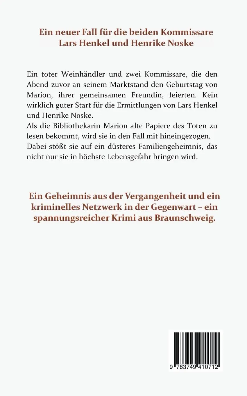 Rückseite: 9783749410712 | Löwengrab | Ein Krimi aus Braunschweig | Katrin Rohde | Taschenbuch