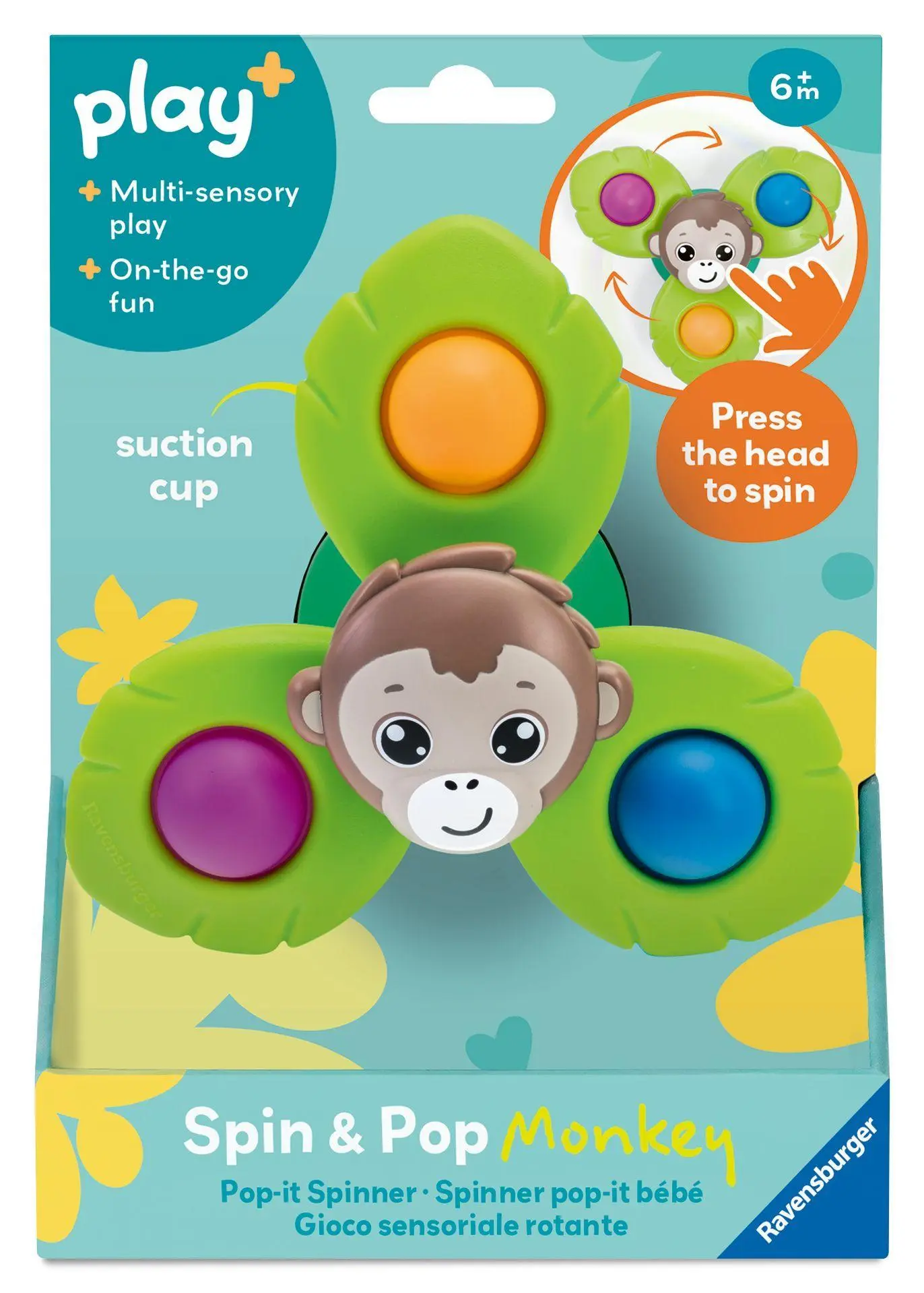 Cover: 4005555340812 | Play+ Spin &amp; Pop: Monkey - ab 6 Monate | Spiel | Play+ | 12034081