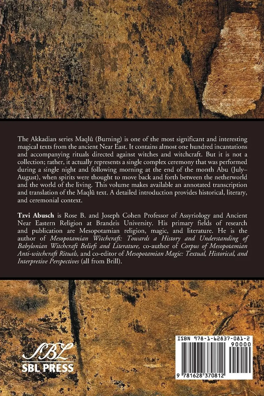 Rückseite: 9781628370812 | The Witchcraft Series Maqlû | Tzvi Abusch | Taschenbuch | Englisch
