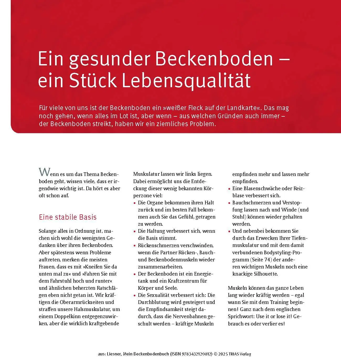 Bild: 9783432120812 | Mein Beckenbodenbuch | Franziska Liesner | Taschenbuch | 144 S. | 2025