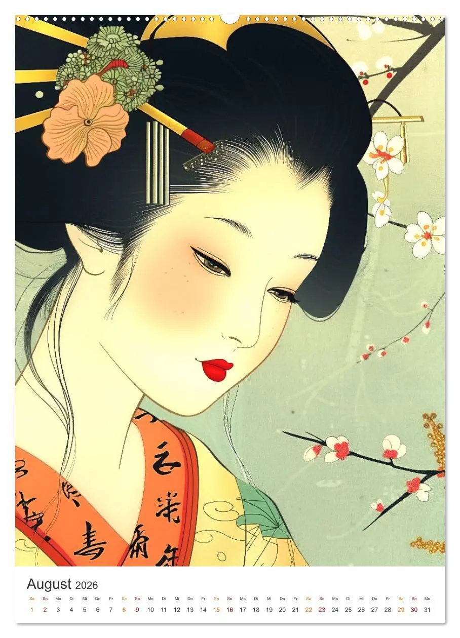 Bild: 9783457280812 | Geisha - Old School Poster Style (hochwertiger Premium Wandkalender...