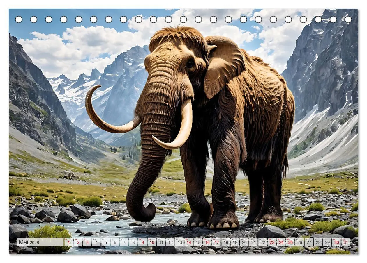 Bild: 9783457420812 | Im urzeitlichen Reich des Mammuts (Tischkalender 2026 DIN A5 quer),...