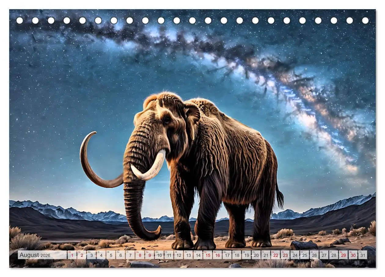 Bild: 9783457420812 | Im urzeitlichen Reich des Mammuts (Tischkalender 2026 DIN A5 quer),...